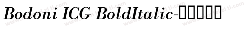 Bodoni ICG BoldItalic字体转换
